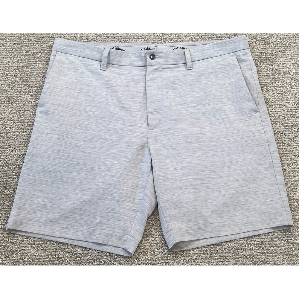 Callaway Golf Shorts Mens 38 Gray Heathered Tech Performance Preppy Athletic